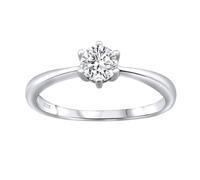 SILVEGO Verlobungsring aus 925 Sterling Silber SOPHIA mit Swarovski Zirconia