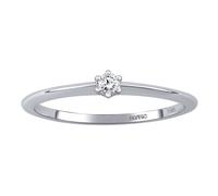 Verlobungsring aus Weißgold 585 Beanie mit echtem Diamanten 0,05 Karat ringgröße 54