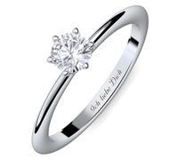 Verlobungsring Damen Sterling Silber 925 mit Zirkonia Stein, Antragsring | Silberring Ring für Frauen, Ich liebe Dich Gravur & Herz Etui-Box, Echt Schmuck Verlobungsringe Damenring rhodiniert