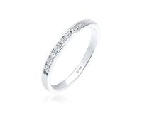 Verlobungsring ELLI DIAMONDS "Aufsteckring Funkelnd Diamant (0.04 ct) 925 Silber" Fingerringe Gr. 58 mm, 0.04 ct P1 = bei 10-facher Vergrößerung erkennbare Einschlüsse, Silber 925 (Sterlingsilber), 2 mm, weiß (weiß, weiß) Damen Verlobungsringe (71935721-58)