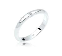 Elli DIAMONDS Ring Damen Klassisch mit Diamant (0.04 ct.) in 925 Sterling Silber