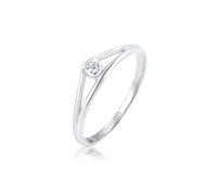 Ring Verlobungsring Geo Diamant (0.03 Ct.) 925 Silber DIAMORE Silber 4N231/90X52