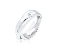 Ring Verlobungsring Diamant 0.03 Ct. 925 Silber Elli Premium Weiß 58 (Artikelnummer: 4N190/70X58)