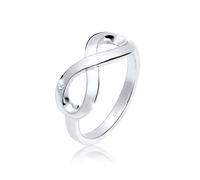 Verlobungsring ELLI DIAMONDS "Infinity Ewig Diamant (0.015 ct.) 925 Silber" Gr. 58, weiß, Fingerringe, Damen, 58mm, P1 = bei 10-facher Vergrößerung erkennbare Einschlüsse, Silber 925 (Sterlingsilber),