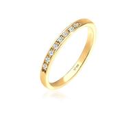 Verlobungsring ELLI DIAMONDS "Ring Diamant (0.04 ct) Verlobung Beisteckring Silber" Gr. 56, gelb, Fingerringe, Damen, 56, Silber 925 (Sterlingsilber), Verlobungsring (75464737-56) gelb