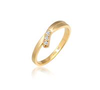 Verlobungsring ELLI DIAMONDS "Verlobungsring Diamant (0.04 ct.) 585 Gelbgold" Gr. 54, gold, Fingerringe, Damen, 54mm, P1 = bei 10-facher Vergrößerung erkennbare Einschlüsse, Gelbgold 585, 2mm, Verlobu