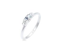 Verlobungsring ELLI "Elli Ring Bandring Marquise Kristalle 925 Silber" Gr. 58, silber, Fingerringe, Damen, 58mm, Silber 925 (Sterlingsilber), 1,5mm, Verlobungsring (24671339-58)