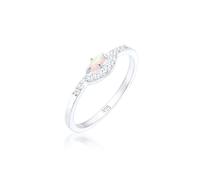 Verlobungsring ELLI "Elli Ring Vintage Design Zirkonia Marquise Opal 925er Silber" Gr. 52, silber, Fingerringe, Damen, 52mm, Silber 925 (Sterlingsilber), 1,3mm, Verlobungsring (66865527-52)