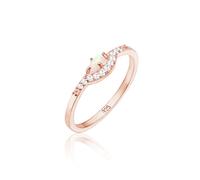 Verlobungsring ELLI "Elli Ring Vintage Design Zirkonia Marquise Opal 925er Silber" Gr. 58, rosa (rosegold), Fingerringe, Damen, 58mm, Silber 925 (Sterlingsilber), 1,3mm, Verlobungsring (73436142-58) r