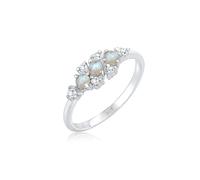 Verlobungsring ELLI "Labradorit Grau 925 Sterling Silber" Gr. 52, silber, Fingerringe, Damen, 52mm, Silber 925 (Sterlingsilber), 1,5mm, Verlobungsring (15945655-52) silber