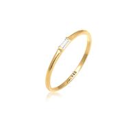 Verlobungsring ELLI PREMIUM "Stabelring Topas Rechteck Verlobung 585 Gelbgold" Gr. 58, gold, Fingerringe, Damen, 58mm, Gelbgold 585, 1mm, Verlobungsring (54861455-58)