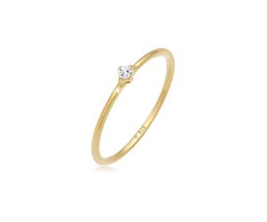 Verlobungsring ELLI PREMIUM "Stapelring Topas Solitär Verlobung 925 Silber" Gr. 54, gold, Fingerringe, Damen, 54mm, Silber 925 (Sterlingsilber), Verlobungsring (76477858-54) gold