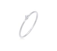 Verlobungsring ELLI PREMIUM "Stapelring Topas Solitär Verlobung 925 Silber" Gr. 58, silber, Fingerringe, Damen, 58mm, Silber 925 (Sterlingsilber), Verlobungsring (98080154-58) silber