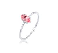 Verlobungsring ELLI "Ring Verlobung Marquise Zirkonia Stein 925 Silber" Gr. 52, rosa, Fingerringe, Damen, 52, Silber 925 (Sterlingsilber), Verlobungsring (44076264-52) rosa