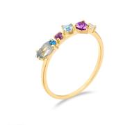 Verlobungsring Gelbgold 14 Karat Au585 Marquise Topas Klassiker Gr.52