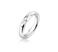 Verlobungsring NENALINA "Damenring Solitär mit Zirkonia 925 Silber" Gr. 54, silber, Fingerringe, Damen, 54mm, Silber 925 (Sterlingsilber), 4mm, Verlobungsring (52301163-54) silber