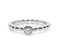 Verlobungsring Solitär Kugelring Silber 925 Zirkonia - RZ00013, Gr.56 (Ø 17,8 mm)