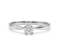 Verlobungsring Solitär Silber 925 Zirkonia - RZ00010, Gr.48 (Ø 15,3 mm)