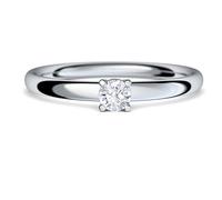 Verlobungsring Vorsteckring Platin Ring Diamant 950 + inkl. Luxusetui + Diamant Ring Platin Diamantring Platin 0,08 Carat SI1/H (Platin 950) - Concinnity Amoonic AM161 PL950BRFA50
