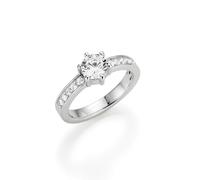 Verlobungsring "Zirkonia, Silber 925" Gr. 58, silber, GIORGIO MARTELLO MILANO, Fingerringe, Damen, 58, Silber 925 (Sterlingsilber), Verlobungsring (77341850-58) silber