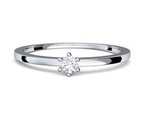 Verlobungsringe Weißgold Ring 585 Diamant Ring 0,05 Carat H/si **sehr gute Qualität** + inkl. Luxusetui + Diamantring solitär schmal dünn Echtschmuck Diamantring Weißgold 0,05 FF50WG585BRFA52