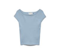 Vero moda aware Damen Vmpoppy Ss Off Shoulder Top VMA Noos, Dusty Blue, XL EU