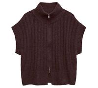 VERO MODA - VMBANG RIB SL HIGHNECK ZIPPER VEST NOOS Chocolate Torte - Gr. - M