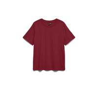 VERO MODA Regular Fit T-Shirt aus reiner Baumwolle Modell 'PAULINA' in Rot, Größe S