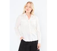 VERO MODA Damen Langarm Bluse Hemdbluse mit Glitzerfäden VMBumpy Glitter 10321777 Snow White Gold Lurex M