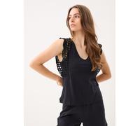 VERO MODA - VMGABBY SL V-NECK TOP JRS GA Black - Gr. - S