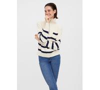 Vero Moda - Bekleidung Vmsaba Stripe Ls Highneck Blouse Ga Noos - weiß - Größe S