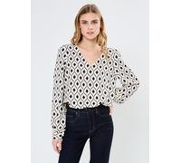 Vero Moda - Bekleidung VMVARIA L/S V-NECK TOP WVN BTQ GA - Beige - Größe XS