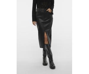 Vero Moda - Bekleidung VMVERI HR CALF PL SKIRT NOOS - Schwarz - Größe XS