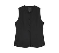 Anzugweste VERO MODA "VMBERLIN SL WAISTCOAT NOOS", Damen, Gr. M, schwarz, Web, Obermaterial: 95% Polyester, 5% Elasthan, unifarben, normal, Westen (13054453-M) schwarz