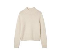 Strickpullover VERO MODA "VMBERRY LS HIGHNECK PULLOVER NOOS", Damen, Gr. M, beige (birch detail:color ref 058), Strick, Obermaterial: 78% Polyester, 12% Nylon, 8% Wolle, 2% Elasthan, normal, hoch gesc