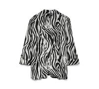 VERO MODA Loose Fit Kurzblazer aus Viskose-Leinen-Mix Modell 'JESMILO' in Ecru, Größe XS