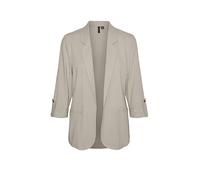 VERO MODA Damen Legeres Blazer Jackett mit Dreiviertel Arm Leichter Sakko Eleganter Business Shacket, Farben:Beige-2, Größe:XL