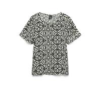 Shirtbluse VERO MODA "VMMENNY LACE SS TOP WVN GA", Damen, Gr. L, birch aop:camille, Web, Obermaterial: 100% Viskose, bedruckt, regular fit normal, Rundhals, Blusen, Viskose, regular fit (50203534-L) b