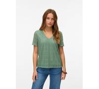 VERO MODA Damen Vmmaya Ss V Neck Top JRS SPE, Hedge Green, Large
