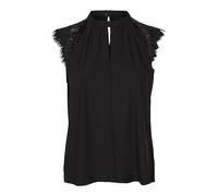 Vero Moda Spitzentop Milla Lace - Flügelärmel, Regular Fit - Schwarz XL