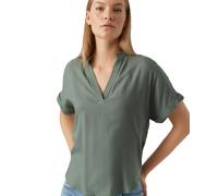 Vero Moda Blusenshirt Beauty mit Splitneck in Grün M Regular Fit