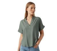 Vero Moda Blusenshirt Beauty mit Splitneck in Grün XL Regular Fit