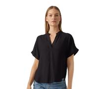 Vero Moda Blusenshirt Beauty mit Splitneck in Schwarz L Regular Fit