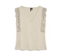 VERO MODA Regular Fit Top aus reiner Baumwolle Modell 'GABBY' in Beige, Größe M