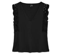 VERO MODA - VMGABBY SL V-NECK TOP JRS GA Black - Gr. - S