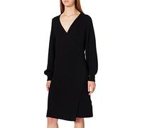 Vero Moda Curve Damen VMBRIAHERMOSA LS WRAP Dress GA Curve Kleid, Black, S-42/44