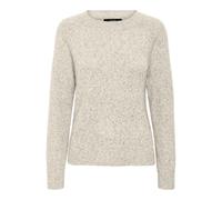 VERO MODA Curve Damen Vmcdoffy Ls O-Neck Blouse Ga Curve Pullover, Birch/Detail:W. Melange, Small