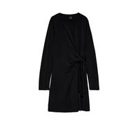 Minikleid VERO MODA "VMJILL LS DRESS JRS NOOS CUR", Damen, Gr. L, N-Gr, schwarz, Obermaterial: 96% Polyester, 4% Elasthan, unifarben, kurz, Kleider Minikleid, Materialmix (57202939-L) schwarz