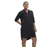 Jeanskleid VERO MODA CURVE "VMSILA LS SHORT DRESS MIX GA NOOS" Gr. 50, N-Gr, schwarz (black) Damen Kleider Jeanskleider (28969154-50)