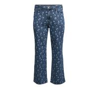 VERO MODA CURVE - VMCTESSA HR WIDE FLOWER DENIM JEANS CUR Medium Blue Denim - Gr. - 54/32